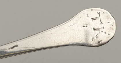 Scottish? 17th Century Silver Laceback Trefid Spoon - Reeded Rat Tail, Rounded or Spatula End